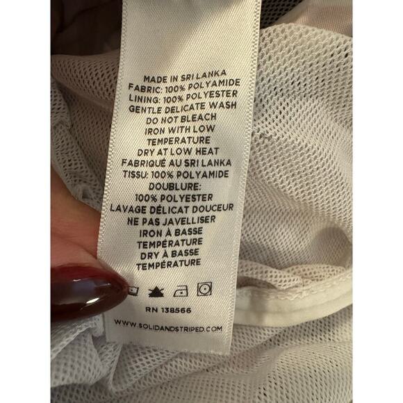 Solid & Striped Men’s Size XXL White Multicolor Striped Print Swim Trunks - Picture 3 of 4